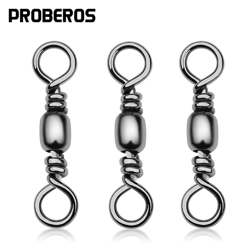 Saltwater Fishing Hook - 100 sztuk krętliki wędkarskie złącze beczka