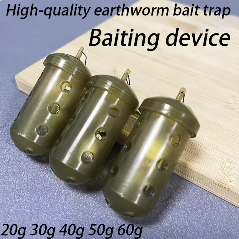 Fishing Equipment Ebay - Cylindryczna koszyczek na przynęty wędkarskie, otwory
