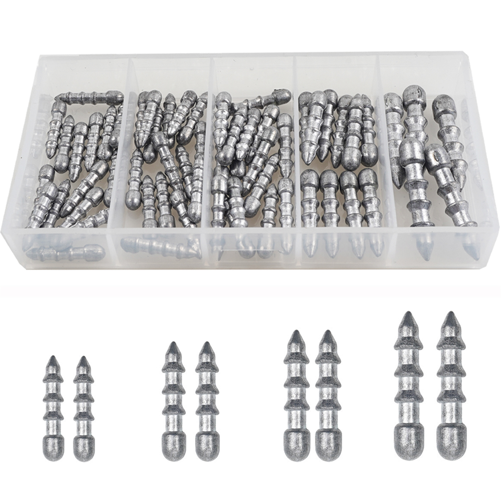 Fishing Equipment For Trout - 60 SZTUK Obciążniki do gwoździ Worm