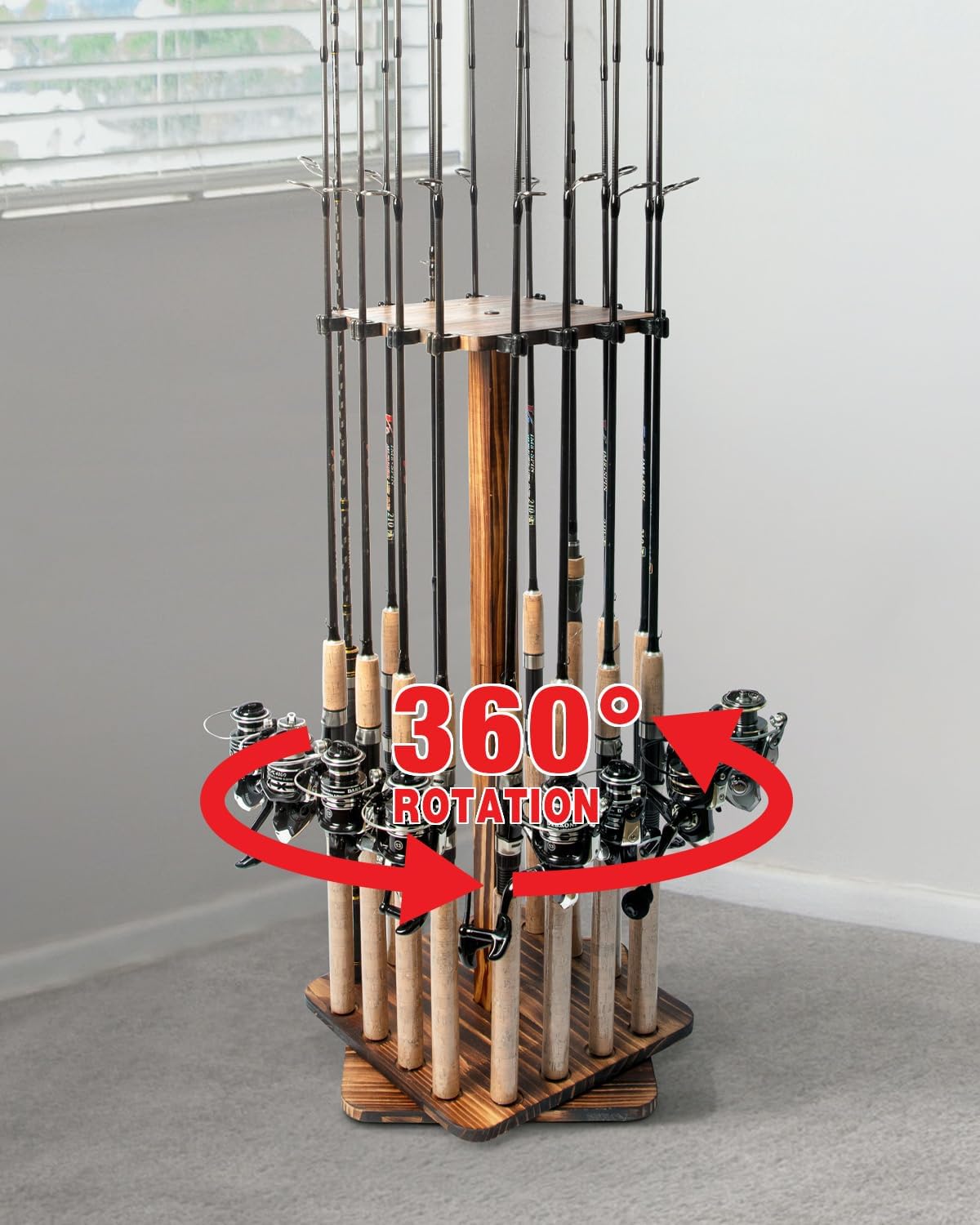 Fishing Rod Pod - Uchwyty na wędki do garażu Obrotowy