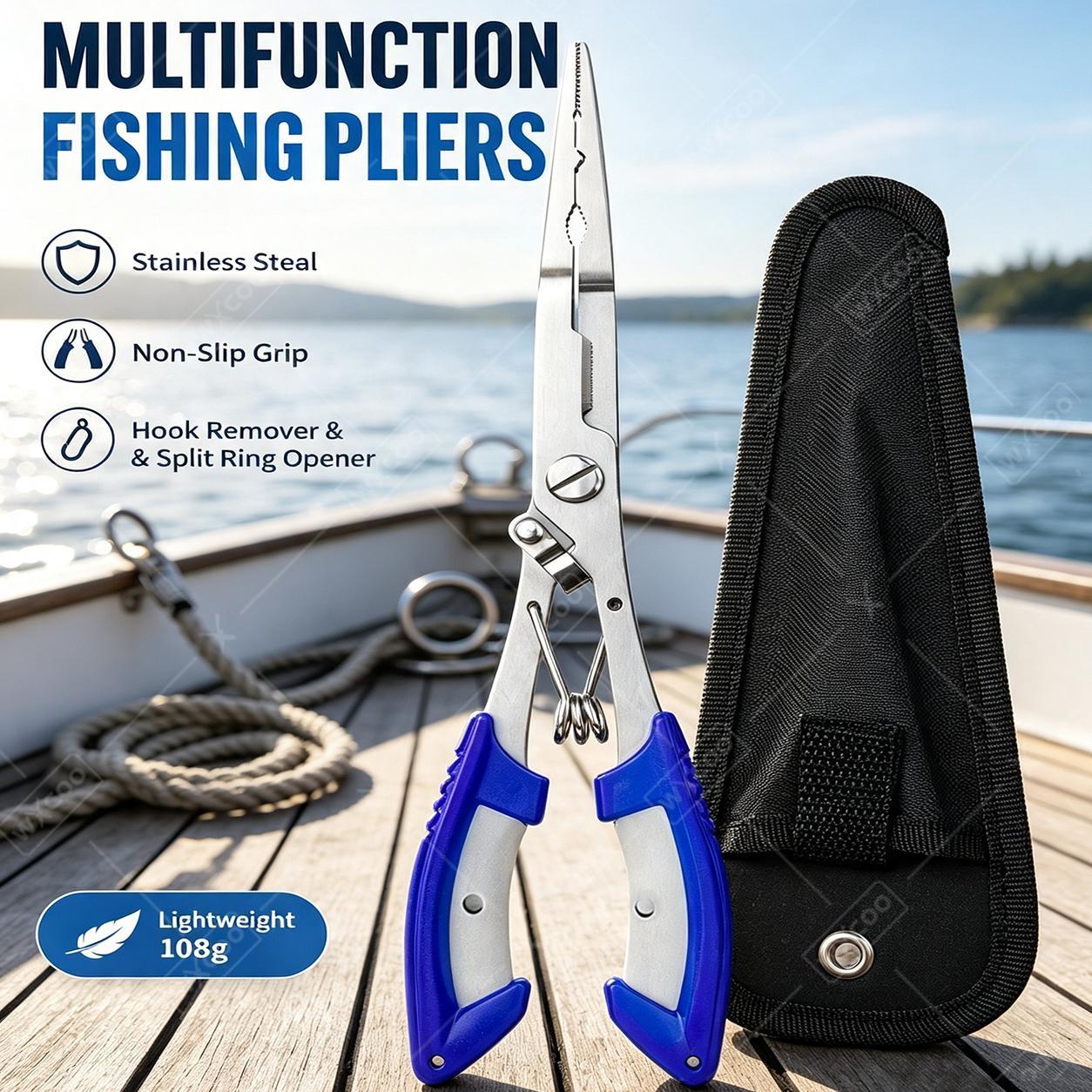 Saltwater Fishing Hook - Wielofunkcyjny zestaw narzędzi wędkarskich ze stali