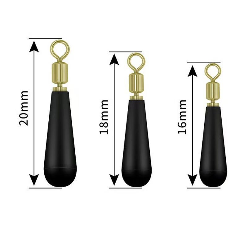 Fishing Equipment For Trout - Obrotowe metalowe krętliki z gumowym siedziskiem