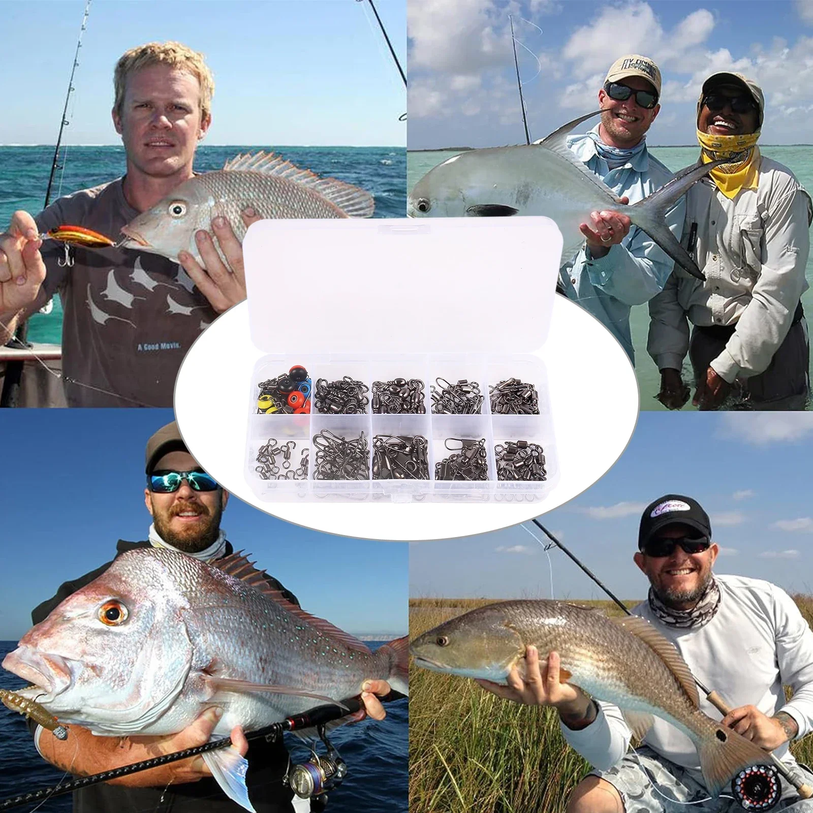 Zestaw 115 szt. krętlików wędk – Fishing Equipment Box recenzja i cena
