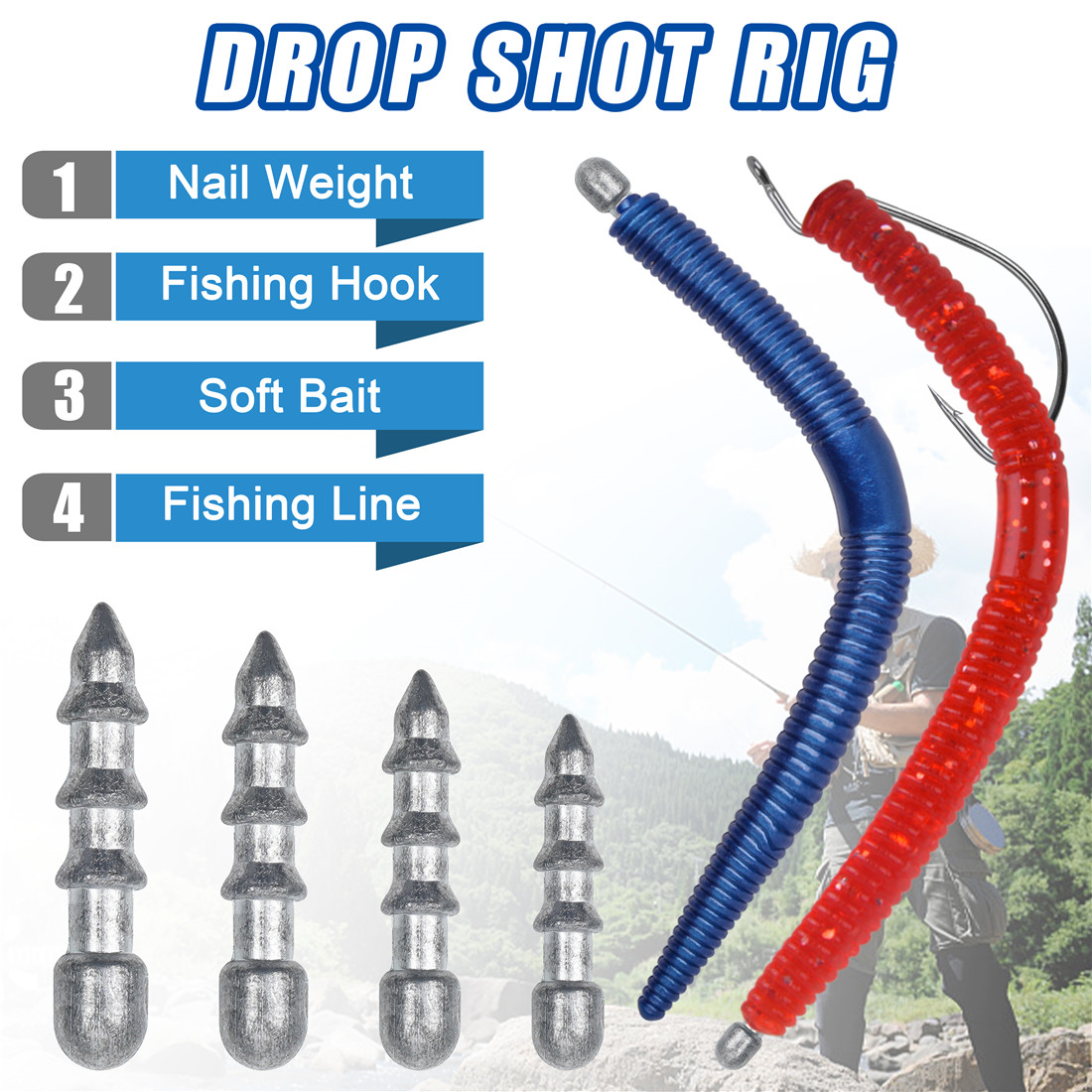 60 SZTUK Obciążniki do gwoździ – Fishing Equipment For Trout recenzja i cena